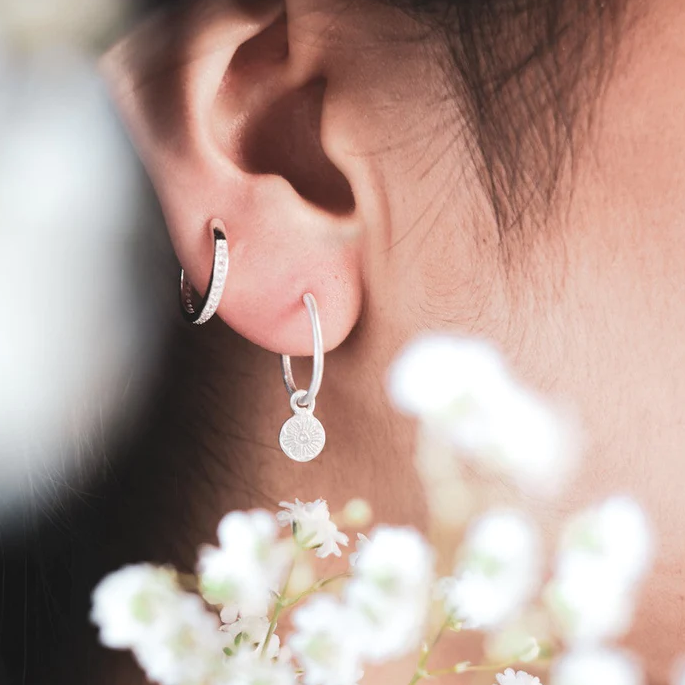 Keya Floral Charm Drop Earrings
