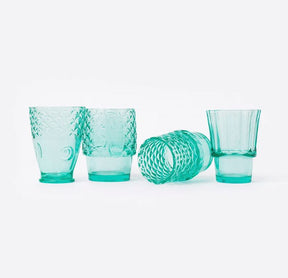 Mint Koi Glass Stacking Glass Set