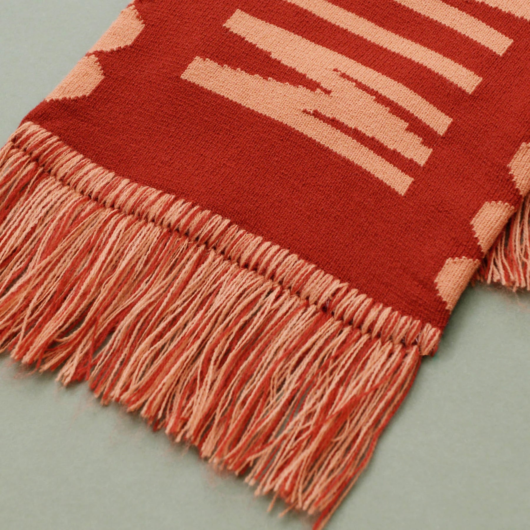 Mince Pie Appreciation Society - Rust Knitted Scarf