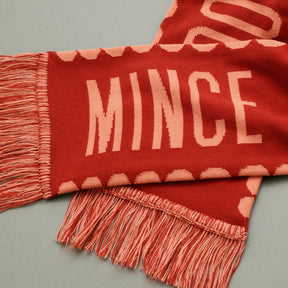 Mince Pie Appreciation Society - Rust Knitted Scarf