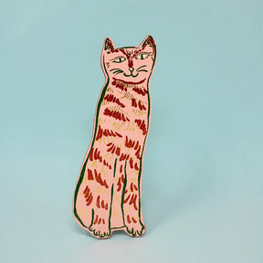 'Cat Tails' Leather Bookmark