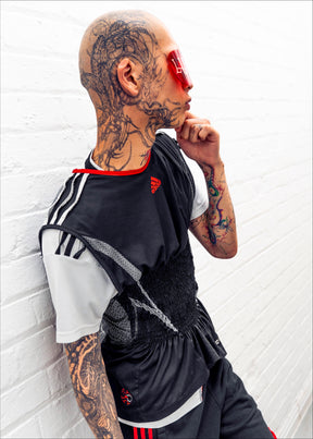 Lueder Black Adidas Shirred Top