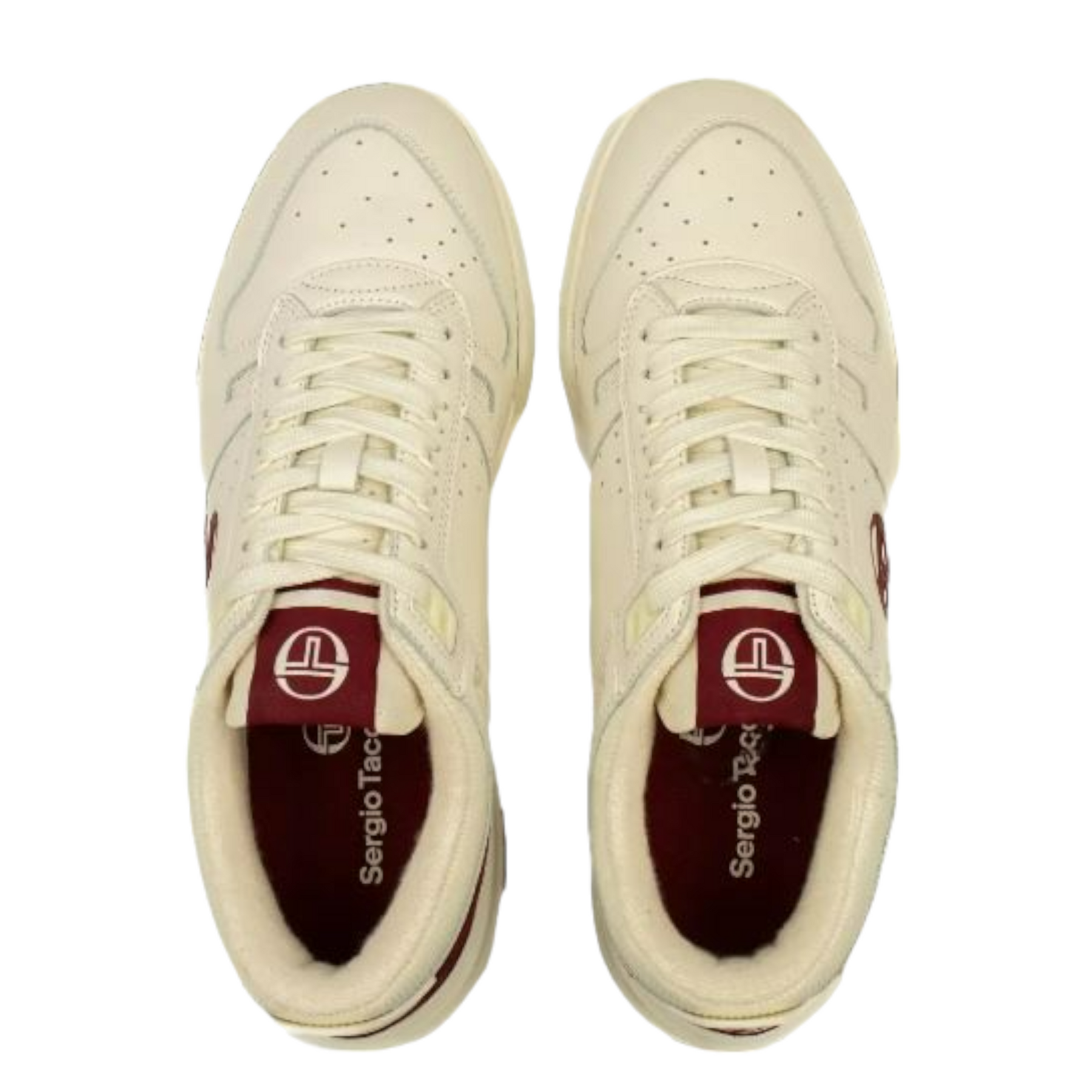 Sergio Tacchini BB Court Low Trainers Cream & Red