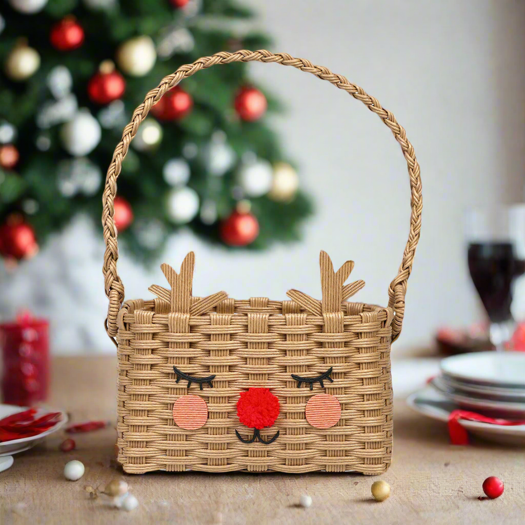 Recycled Paper Reindeer-shaped Basket