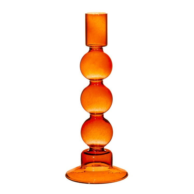 Sass & Belle Red Glass Bubble Candle Holder