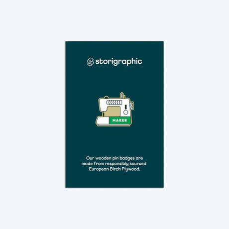 Storigraphic Maker Wooden Pin Badge