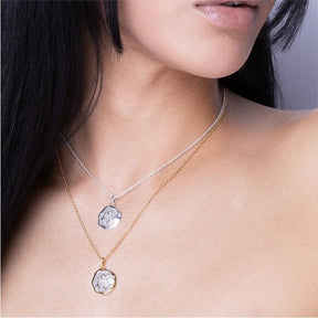 Pink Opal and Pearl Enamel Starry Night Necklace - 2 colours