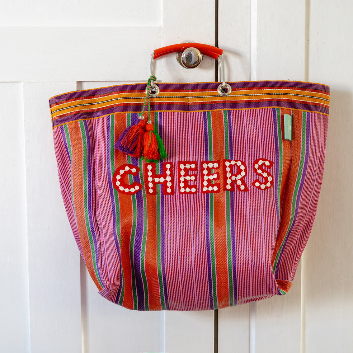 Recycled Plastic "Cheers" Tote Bag