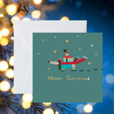Crisis Sausage Dog With Gifts Christmas Cards - Pack of 8