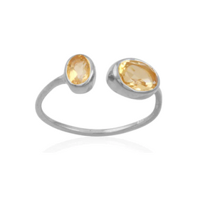 Eka Citrine Gemstone Ring