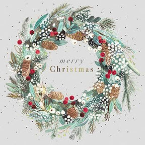 Christmas Wreath Christmas Cards - Pack of 10