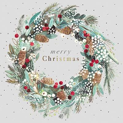 Christmas Wreath Christmas Cards - Pack of 10