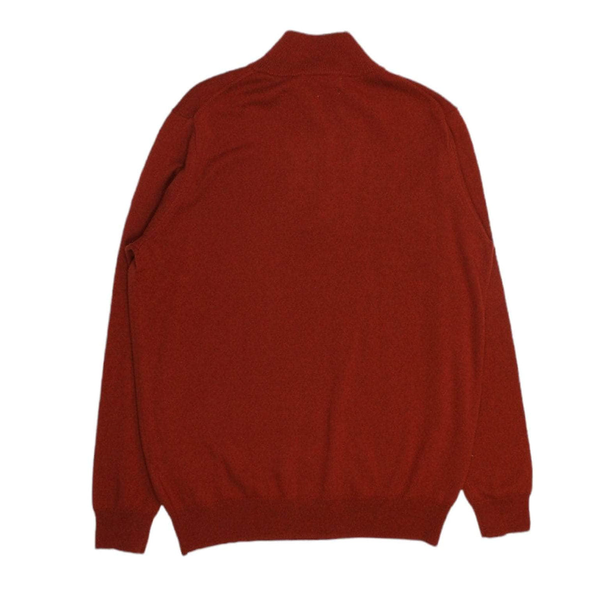 Munrospun Rust Cashmere 1/4 Zip Jumper