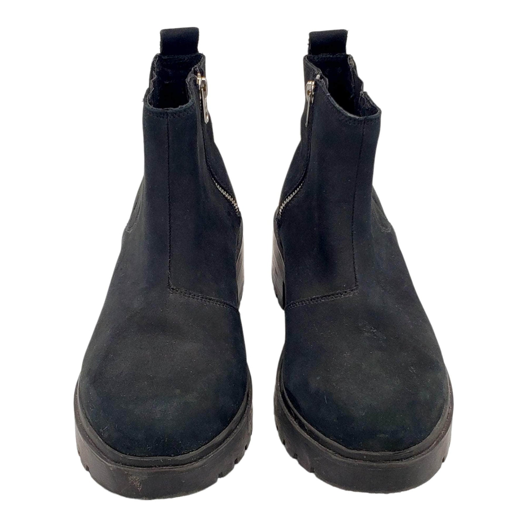 Kickers Black Nubuck Leather Chelsea Boots