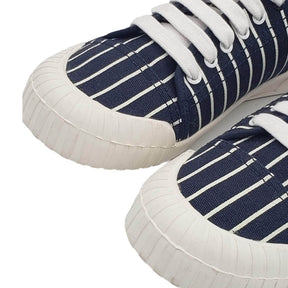 Good News Navy Blue Striped Trainers