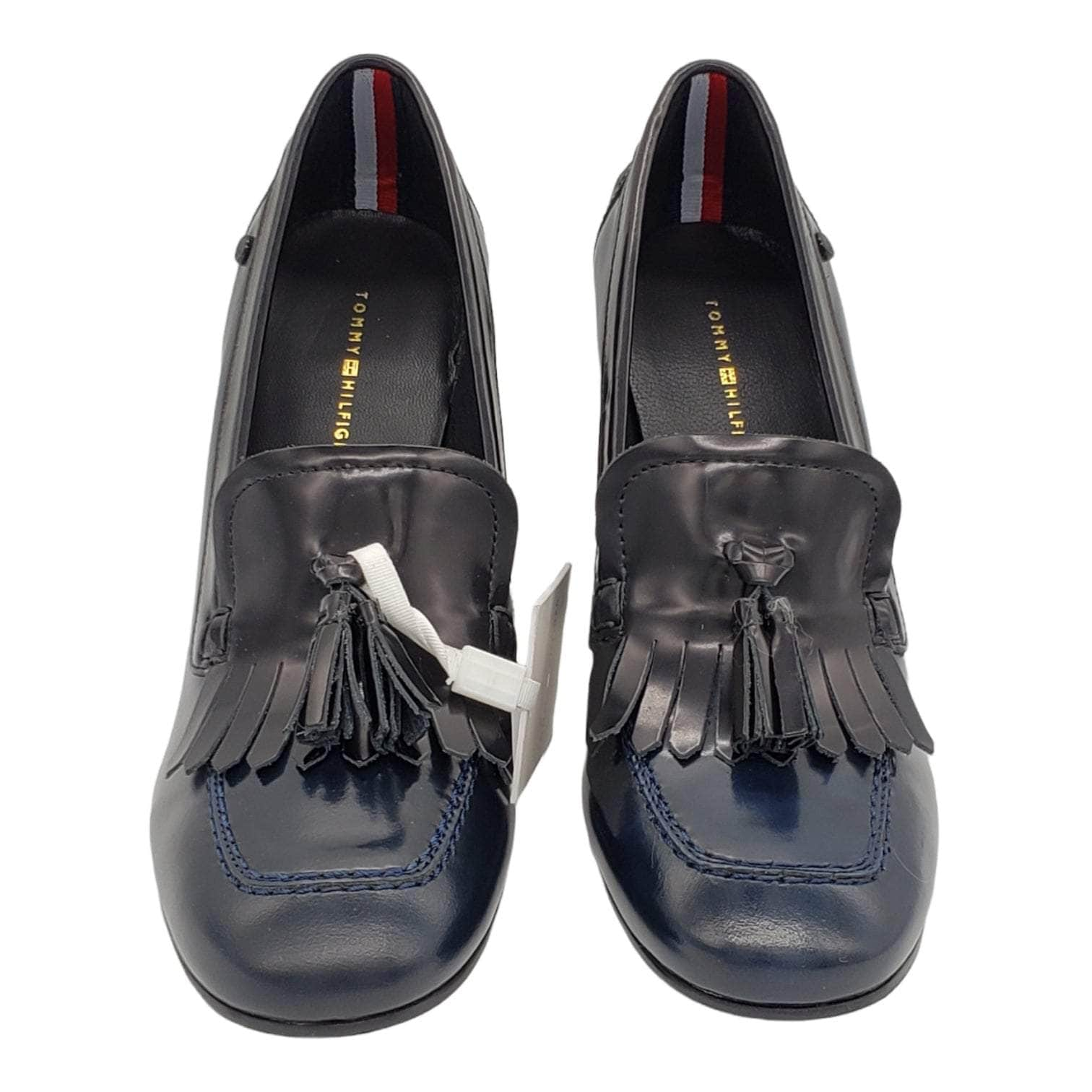 Tommy Hilfiger Navy Heeled Loafers