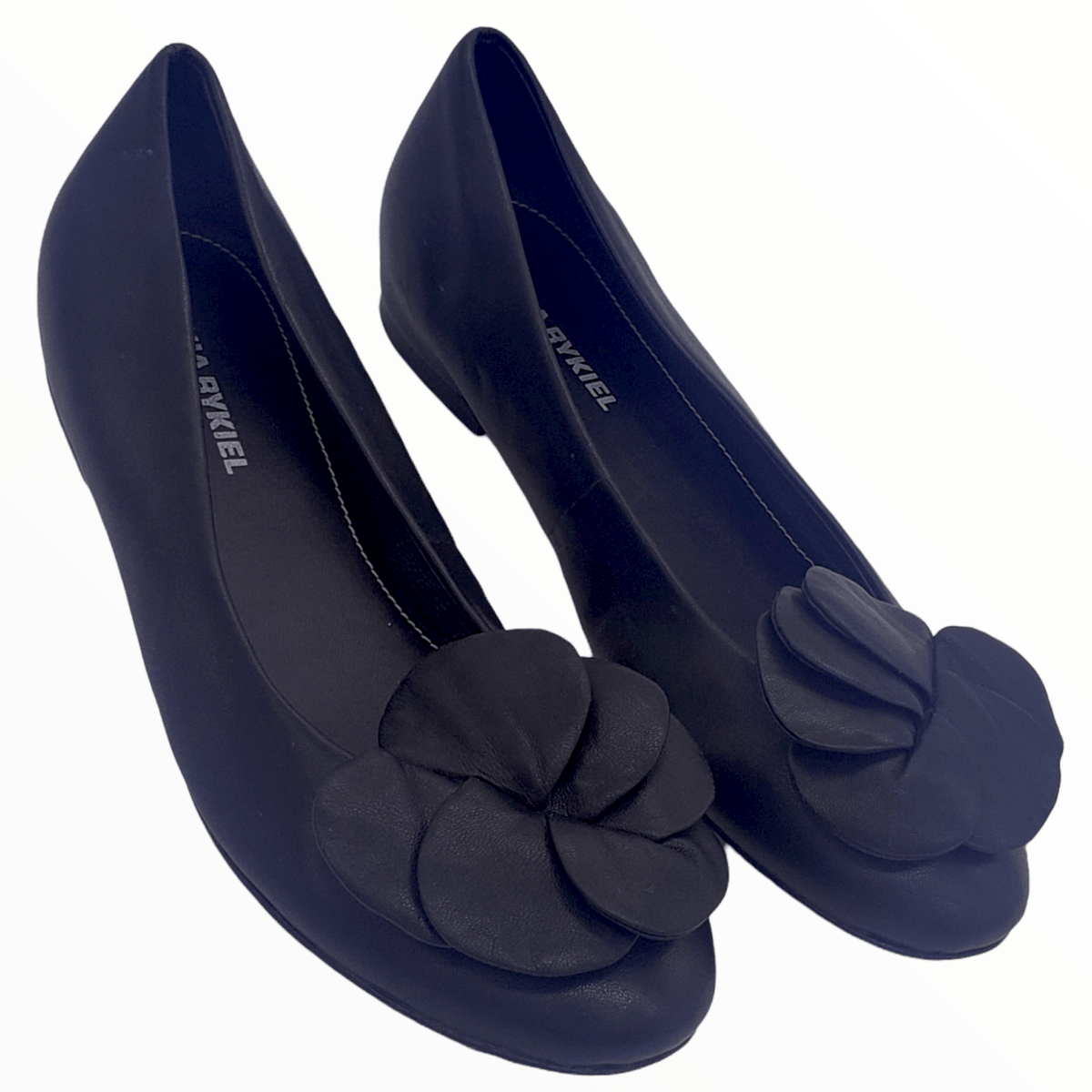 Sonia Rykiel Black Floral Detail Flash Shoes