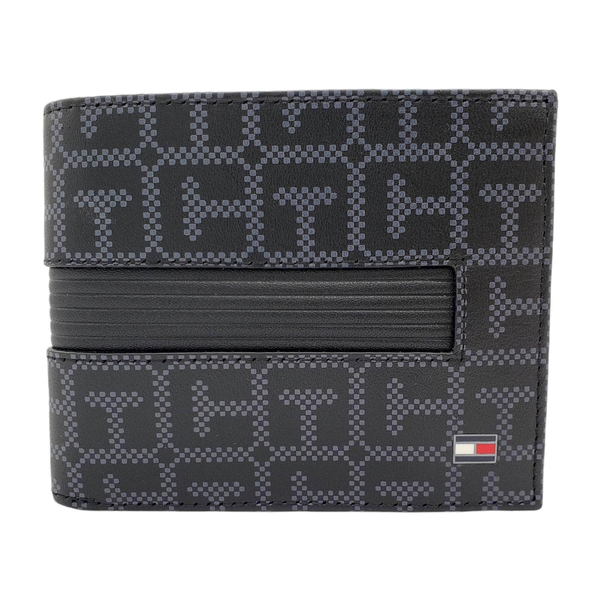 Tommy Hilfiger Black Geometric Logo Wallet