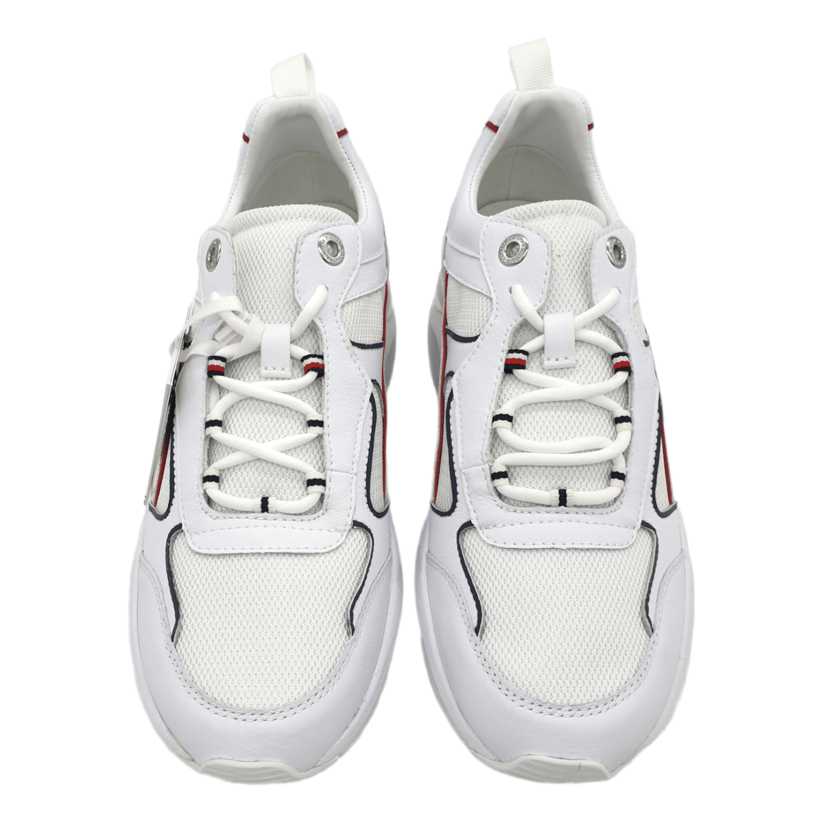 Tommy Hilfiger White & Cream Leather Trainers