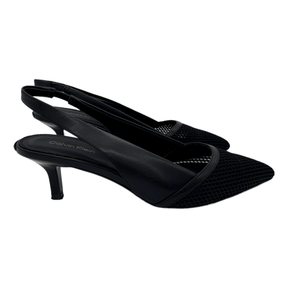 Calvin Klein Black Kitten Heel Slingback Shoes
