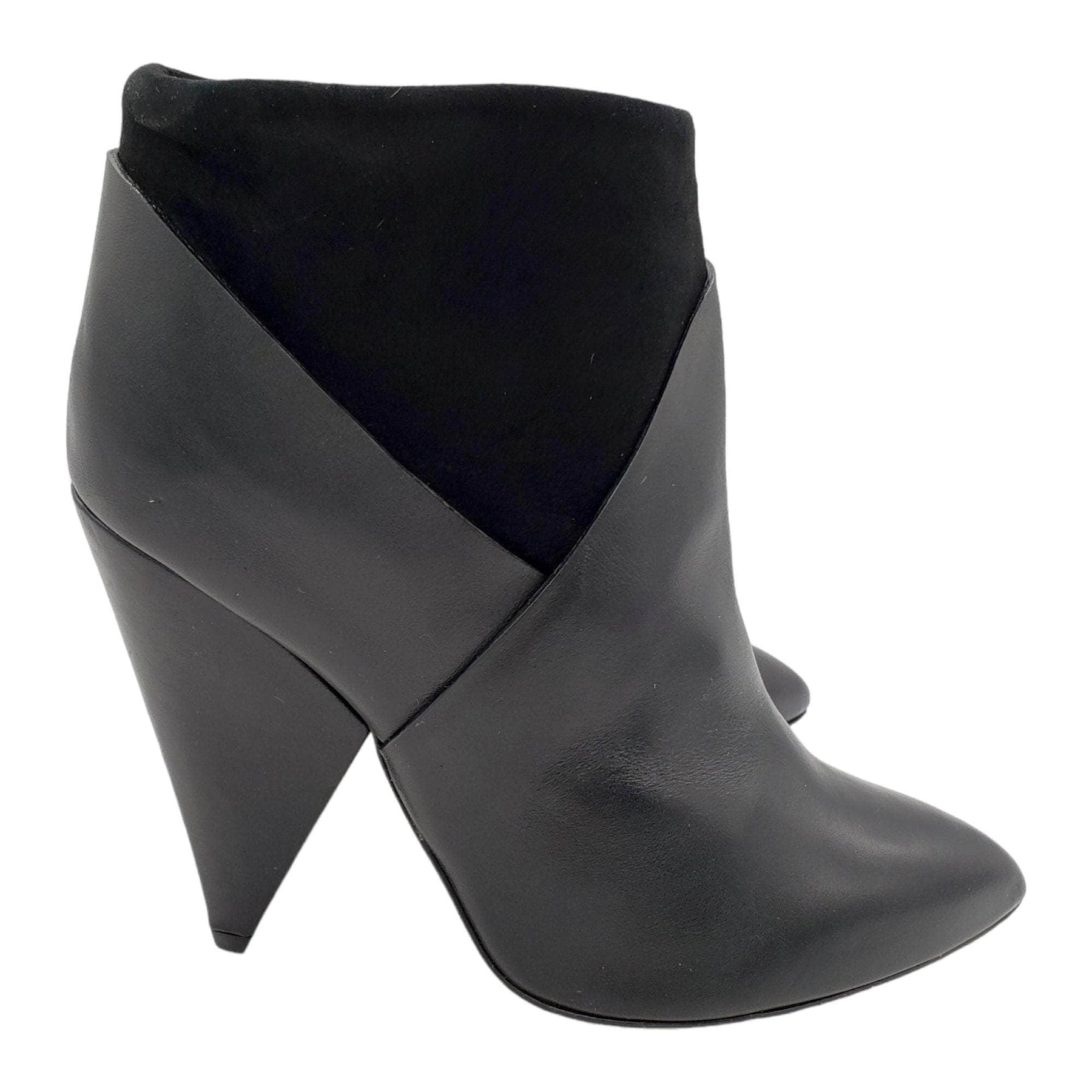 IRO Black Leather & Suede Ankle Boots
