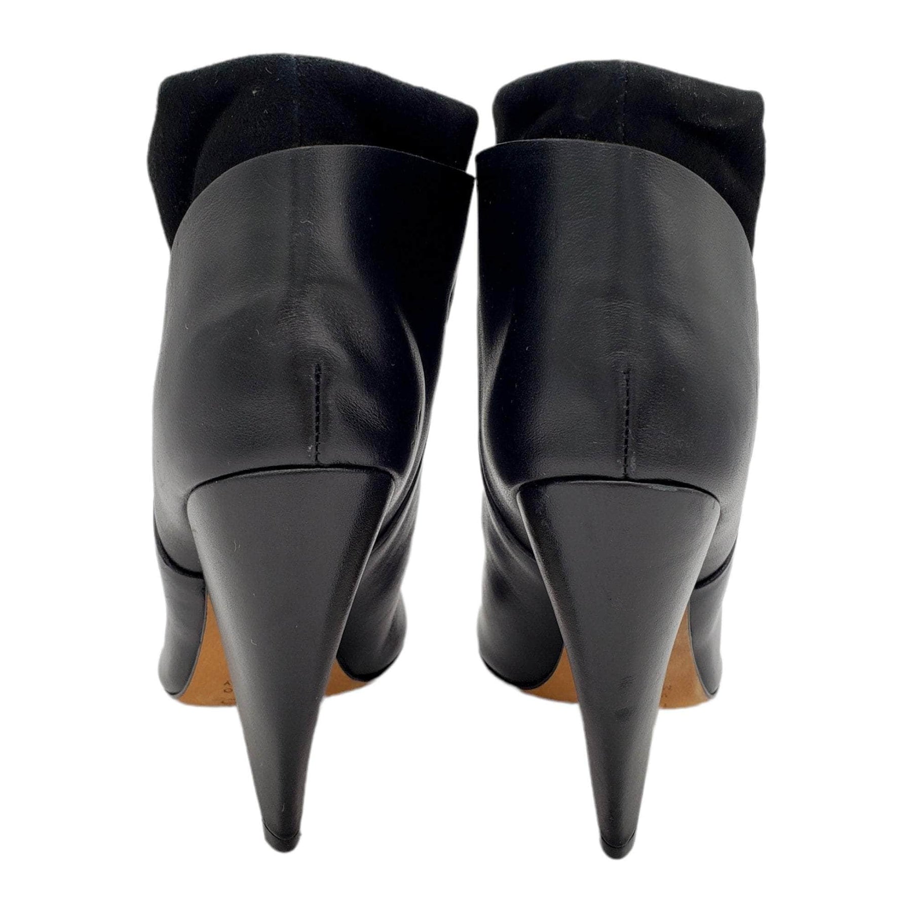 IRO Black Leather & Suede Ankle Boots