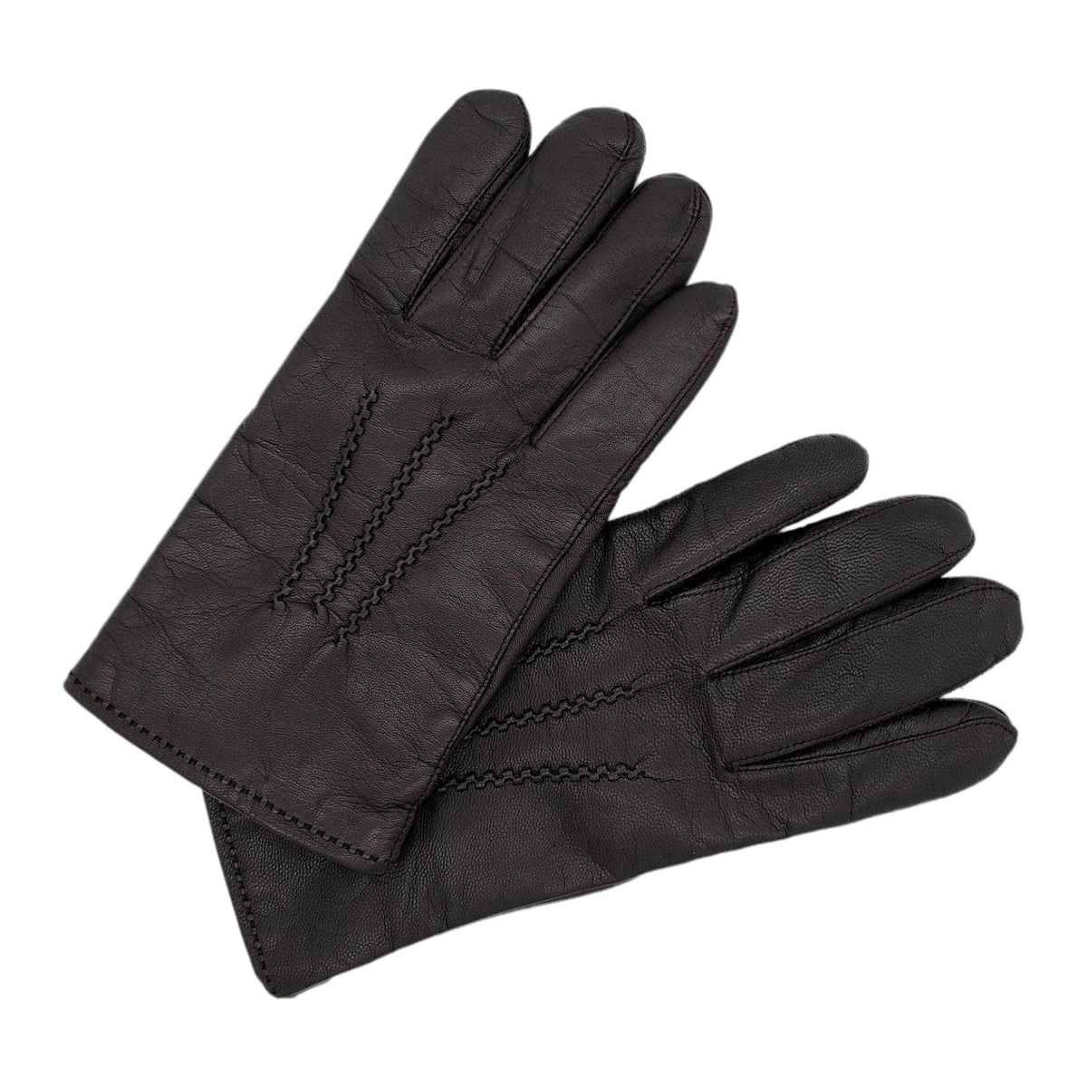 Tommy Hilfiger Brown Leather Gloves