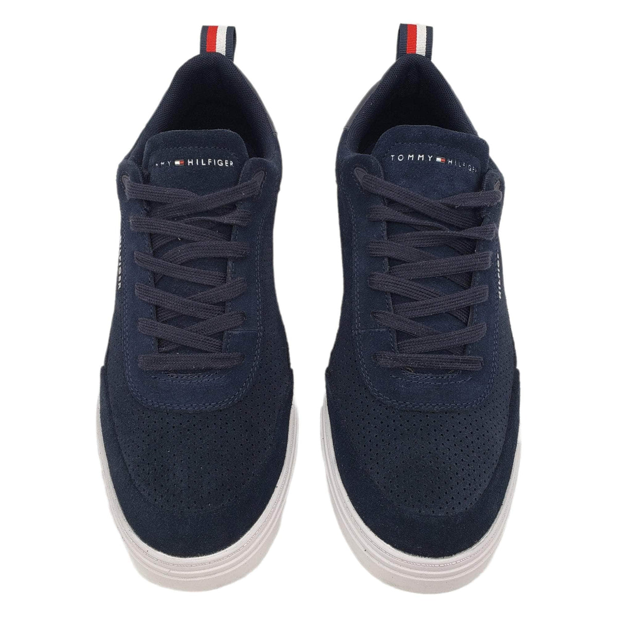 Tommy Hilfiger Navy Suede Lace-up Cupsoles