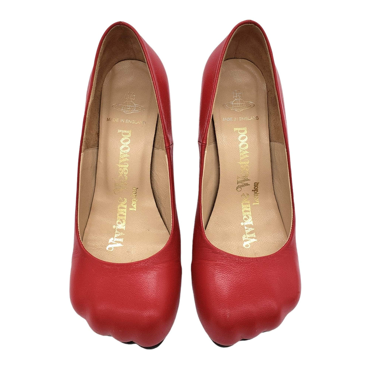 Vivienne Westwood Gold Label Red Leather Animal Toe Shoes