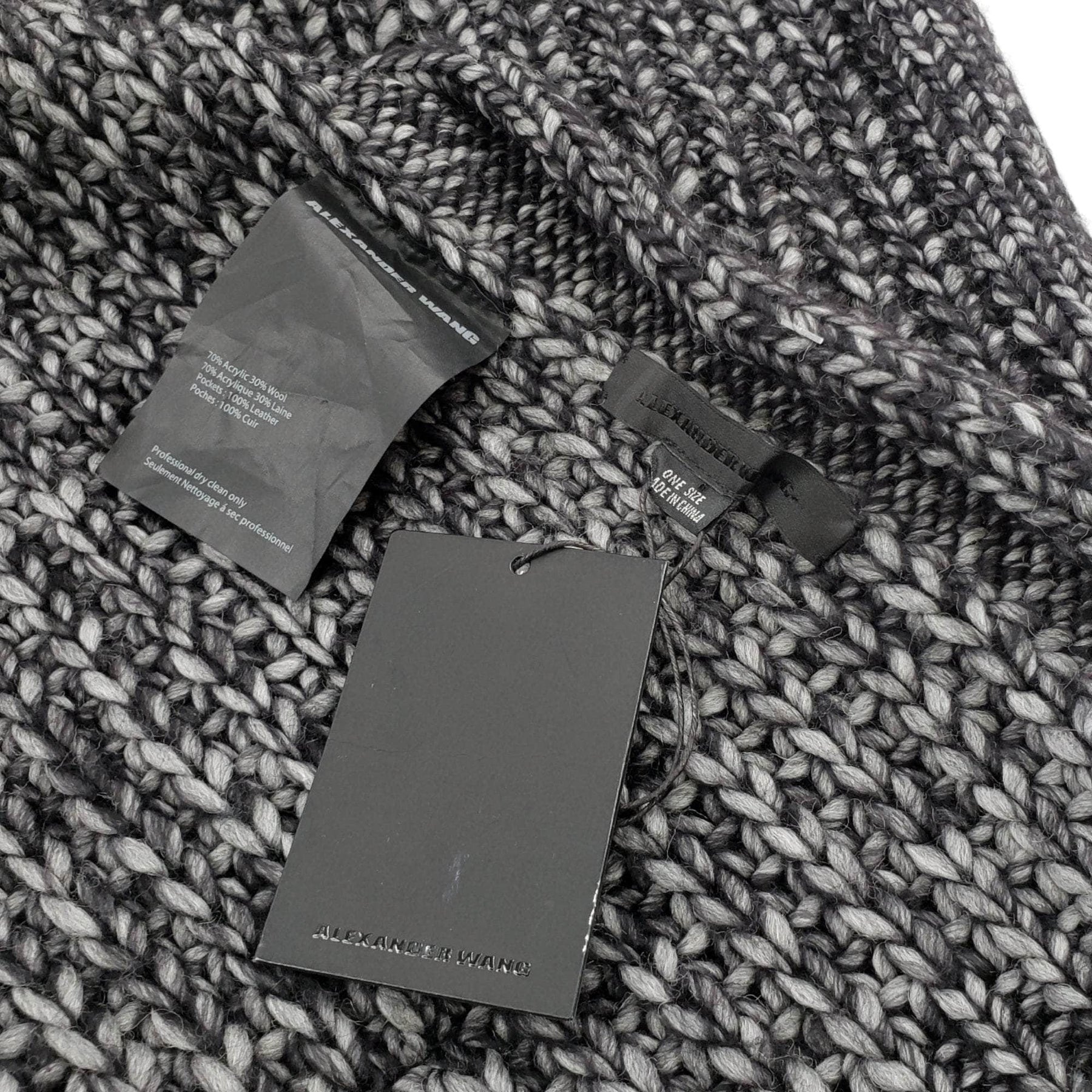 Alexander Wang Knit & Leather Scarf