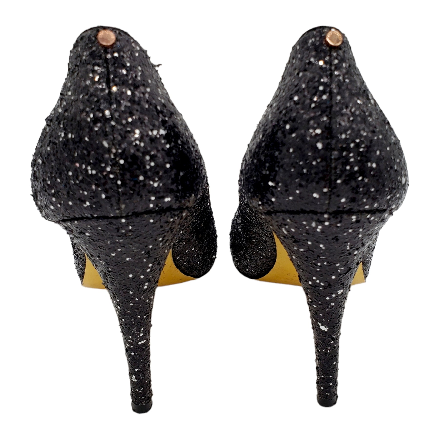 Black glitter sales heels uk