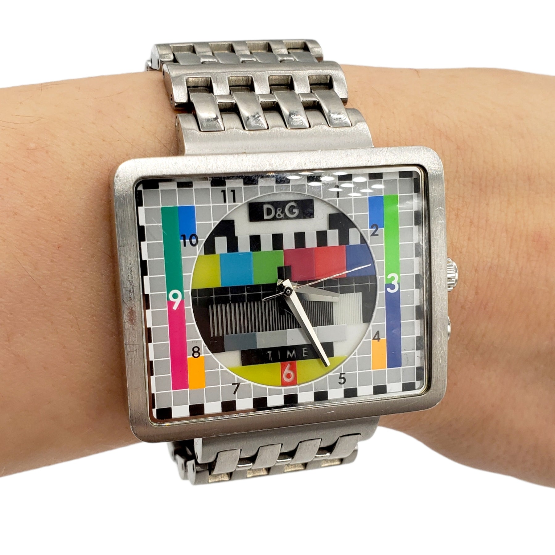D&G Silver Square Dial Watch