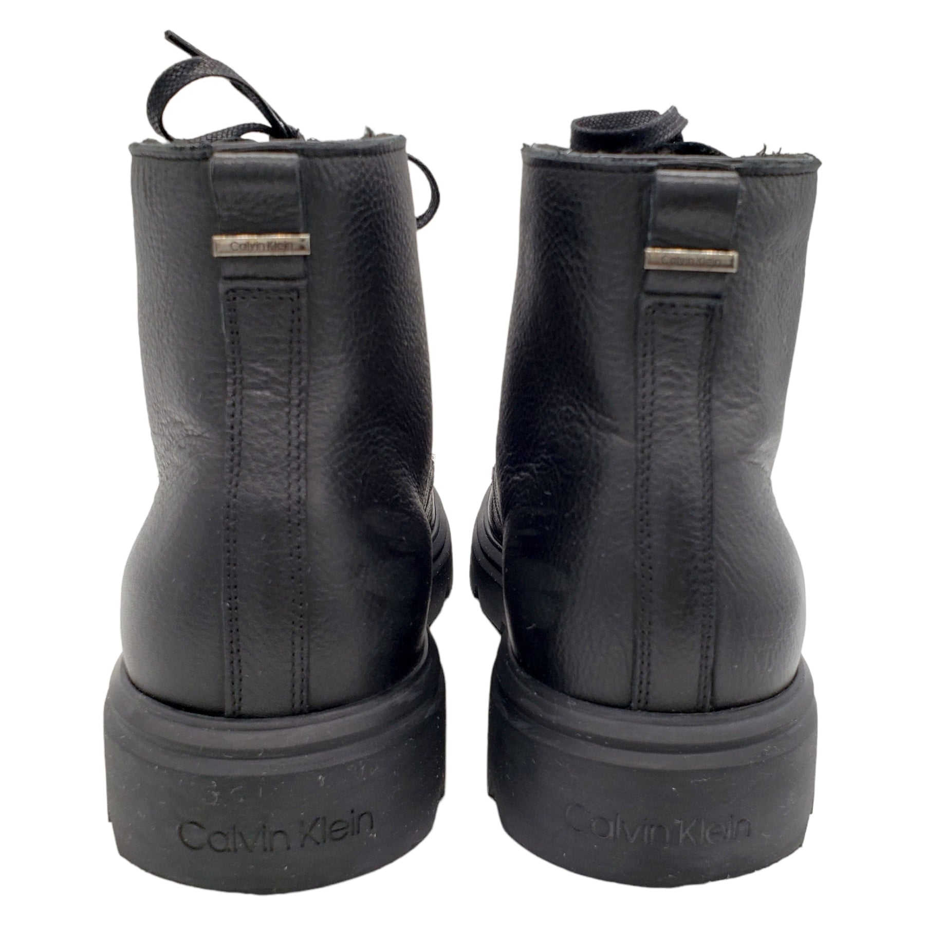 Calvin Klein Black Apron Cut Boots