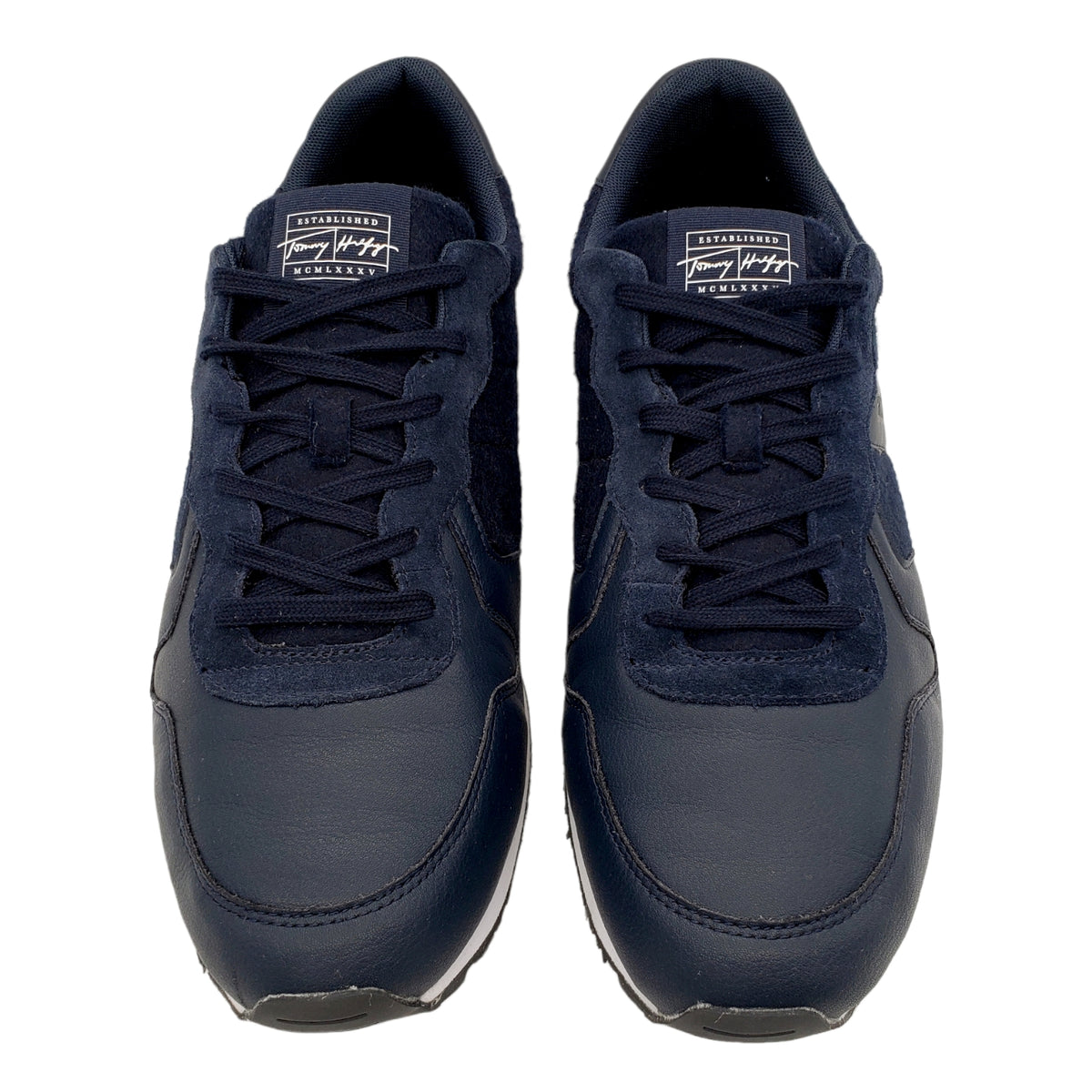 Tommy Hilfiger Blue Leather & Wool Trainers