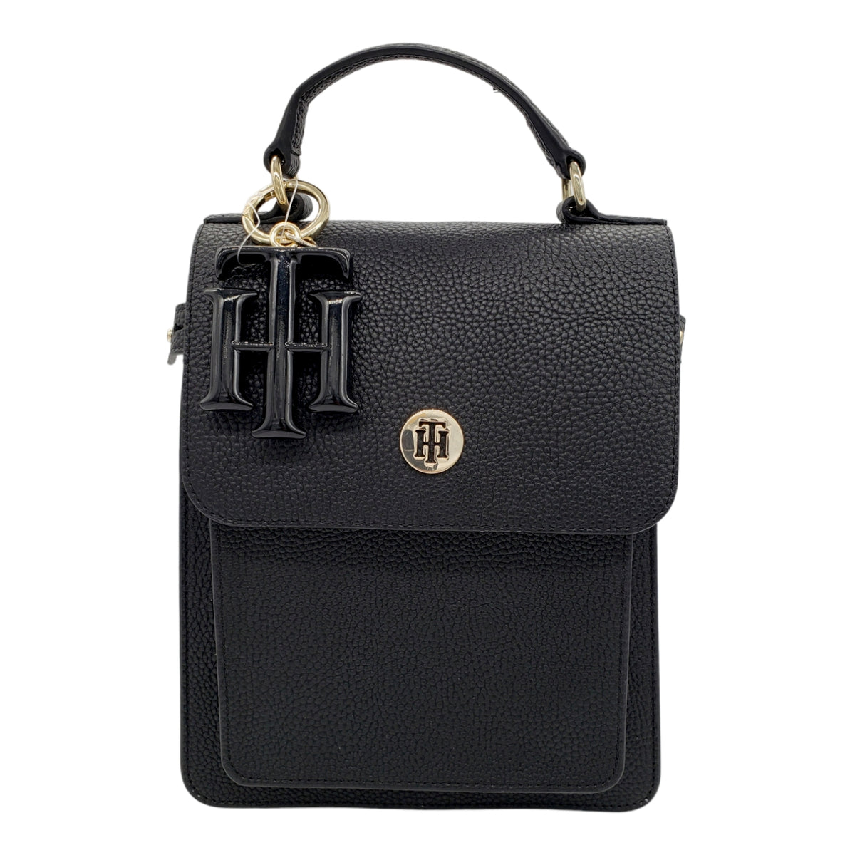 Tommy Hilfiger Black Faux Leather Mini Pack