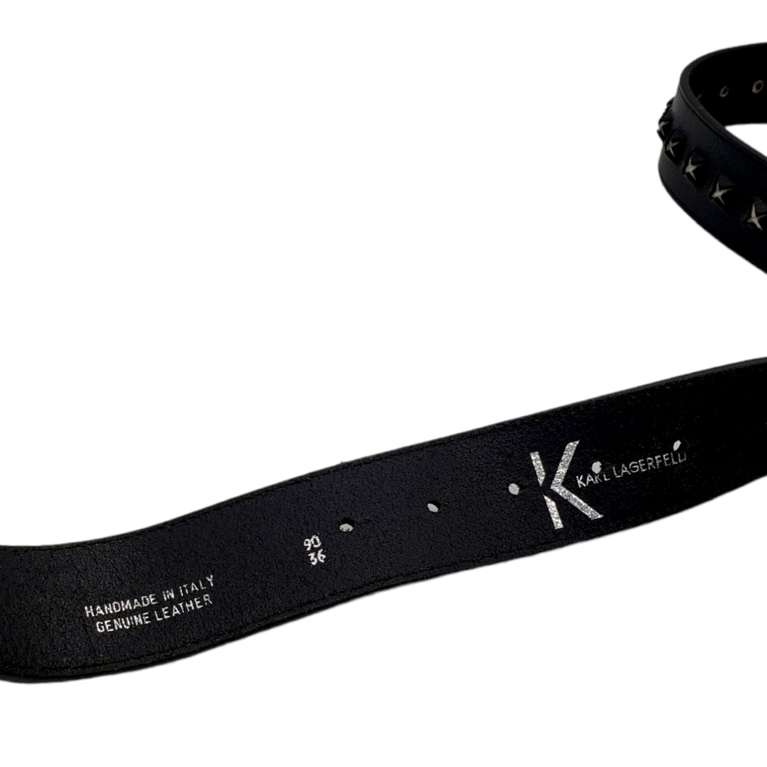 Karl Lagerfeld Black Studded Belt