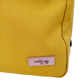 Threadline Mustard Fabric Backpack