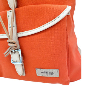 Threadline Orange Leather Trim Backpack