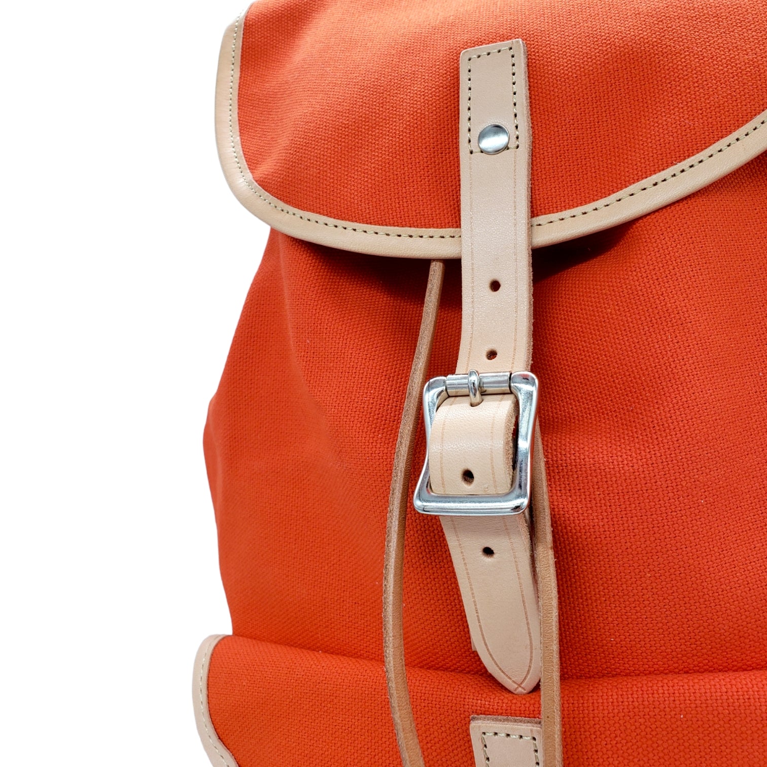 Threadline Orange Leather Trim Backpack