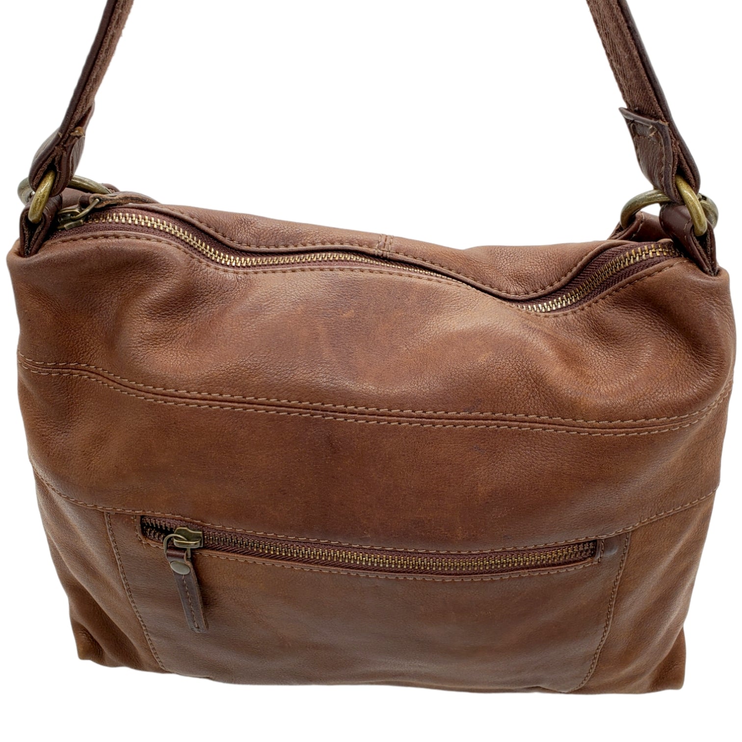 FatFace Brown Leather Cross Body/Shoulder Bag