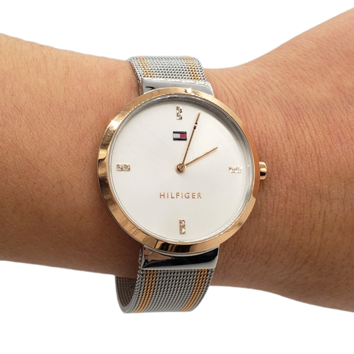 Tommy Hilfiger Cream & Gold Dial Watch