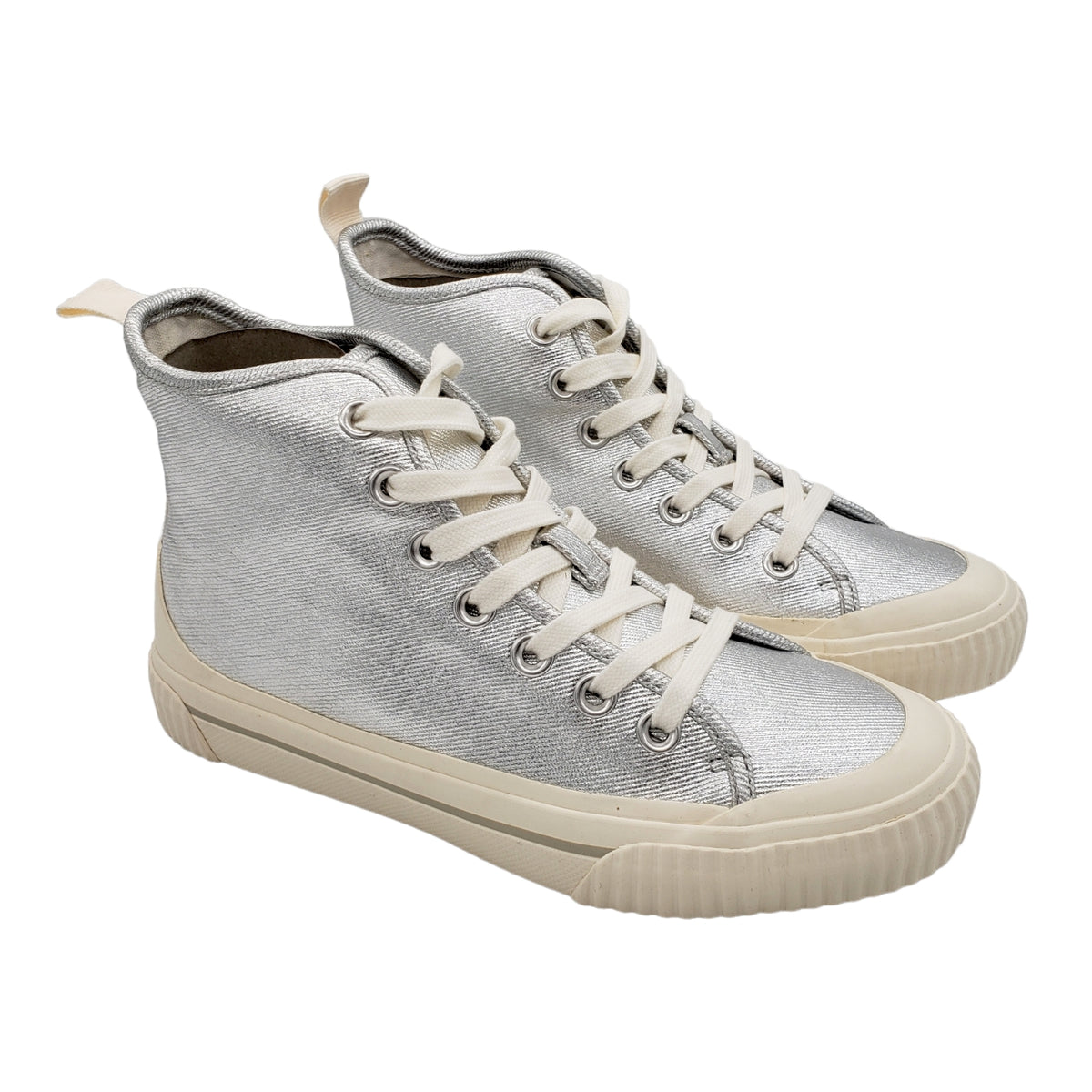 Hush Silver Skye Hi Top Trainers