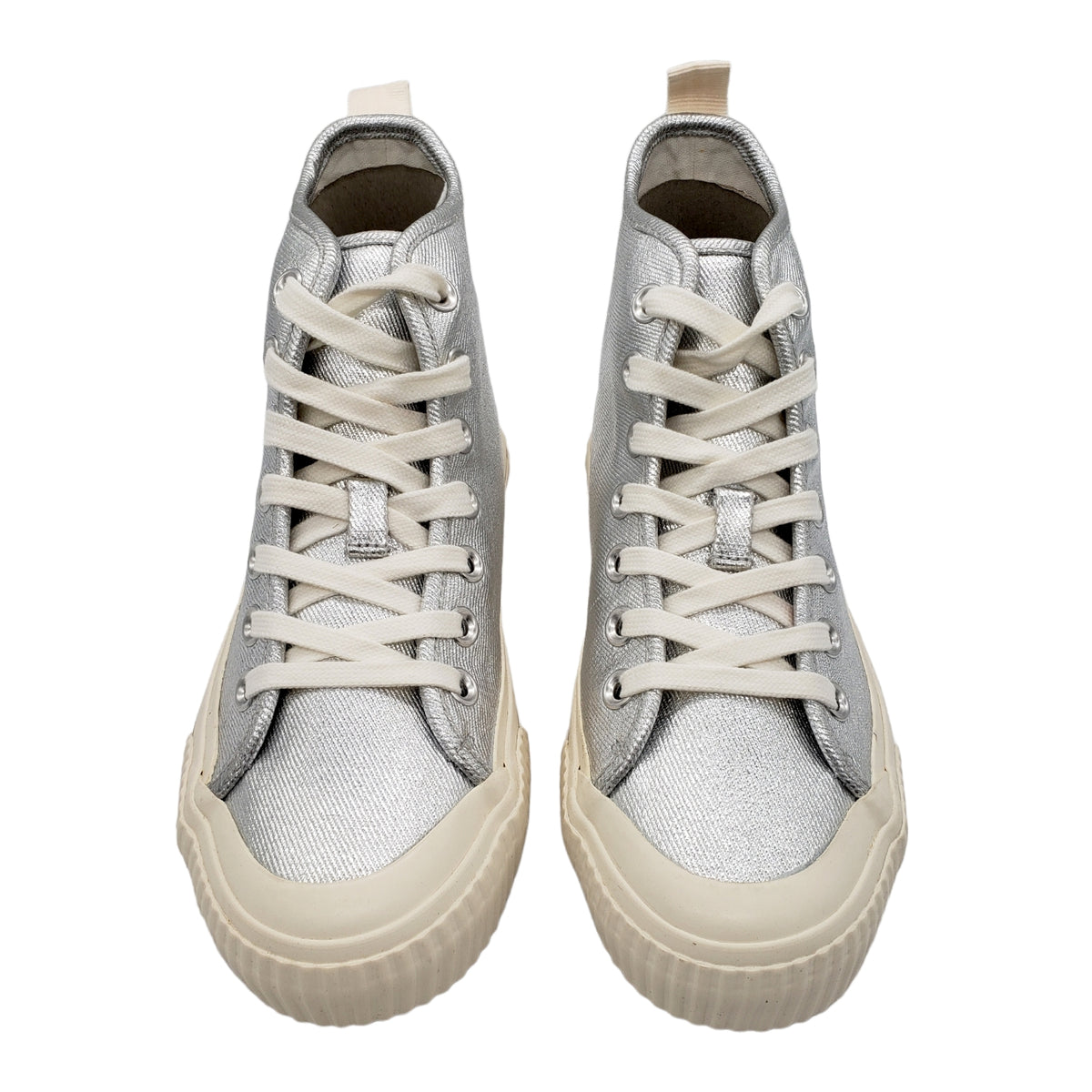 Hush Silver Skye Hi Top Trainers