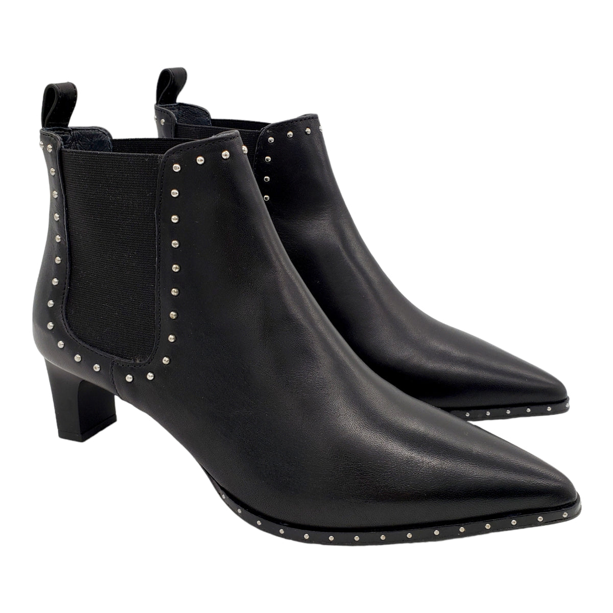Hush Black Silver Whitby Ankle Boots Shop from Crisis Online