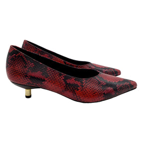 Hush Red Snake Peplow Court Shoes