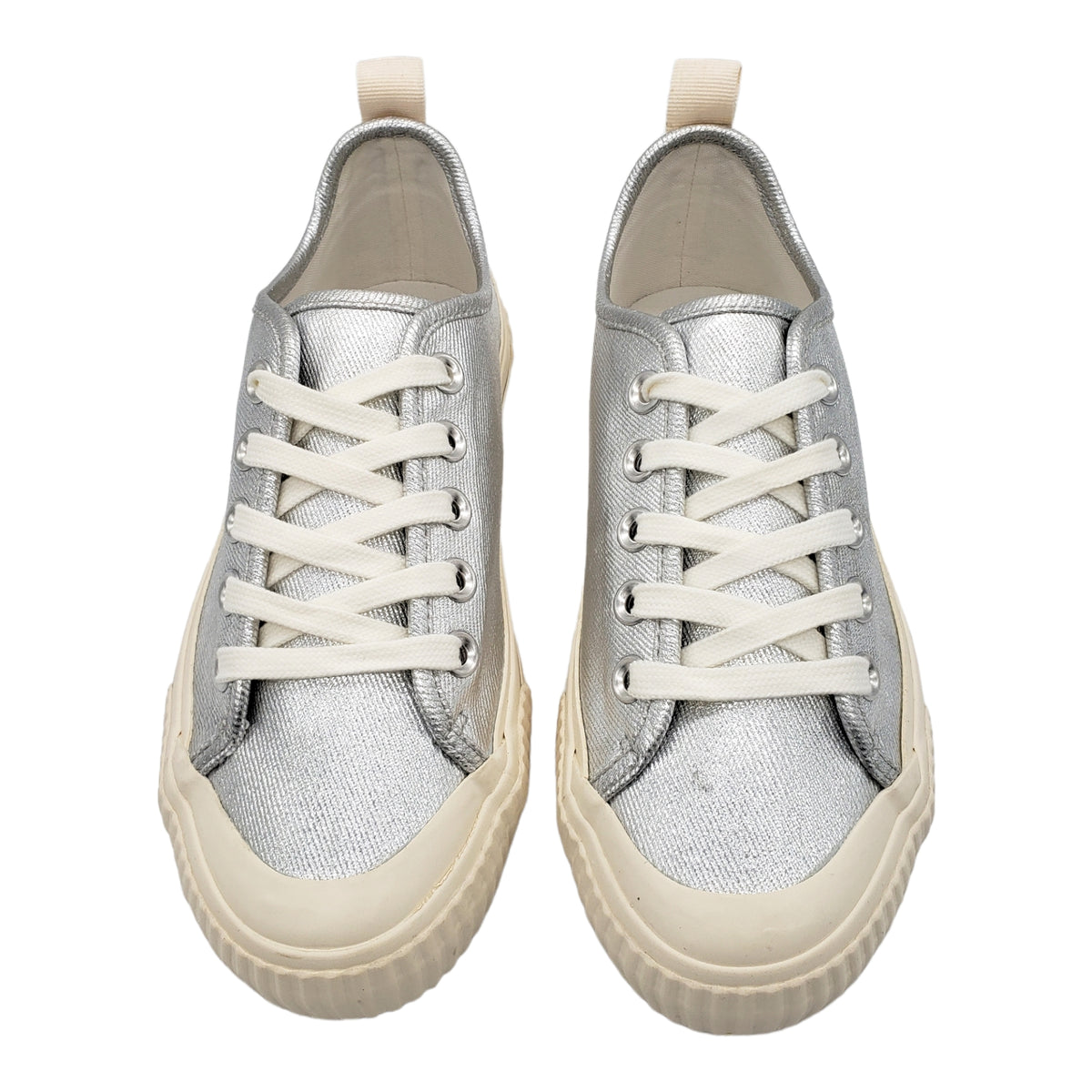 Hush Silver Leyton Canvas Trainers