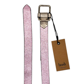 Hush Silver/Pink Reversible Metallic Belt