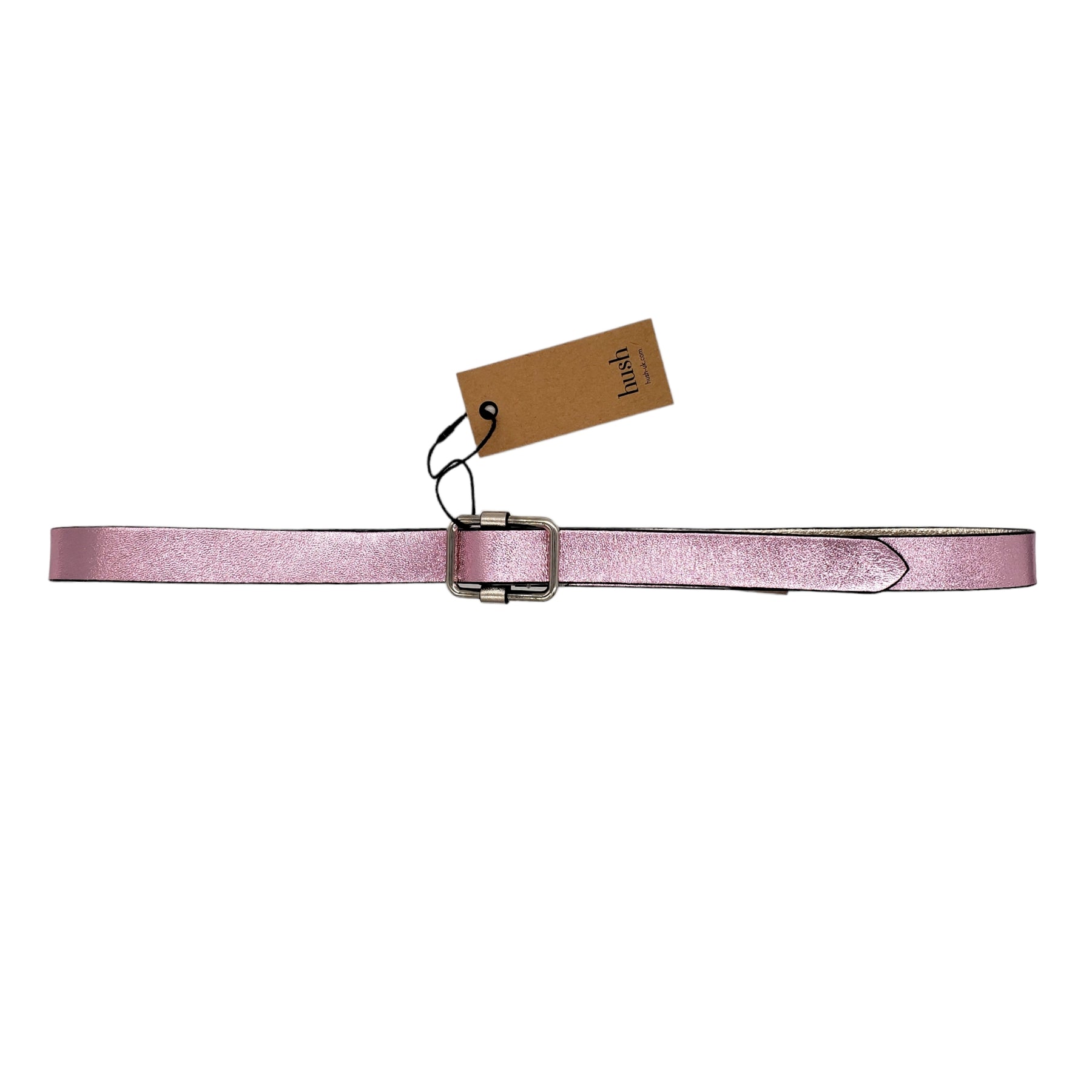 Hush Silver/Pink Reversible Metallic Belt