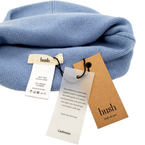 Hush Smokey Blue Cashmere Beanie