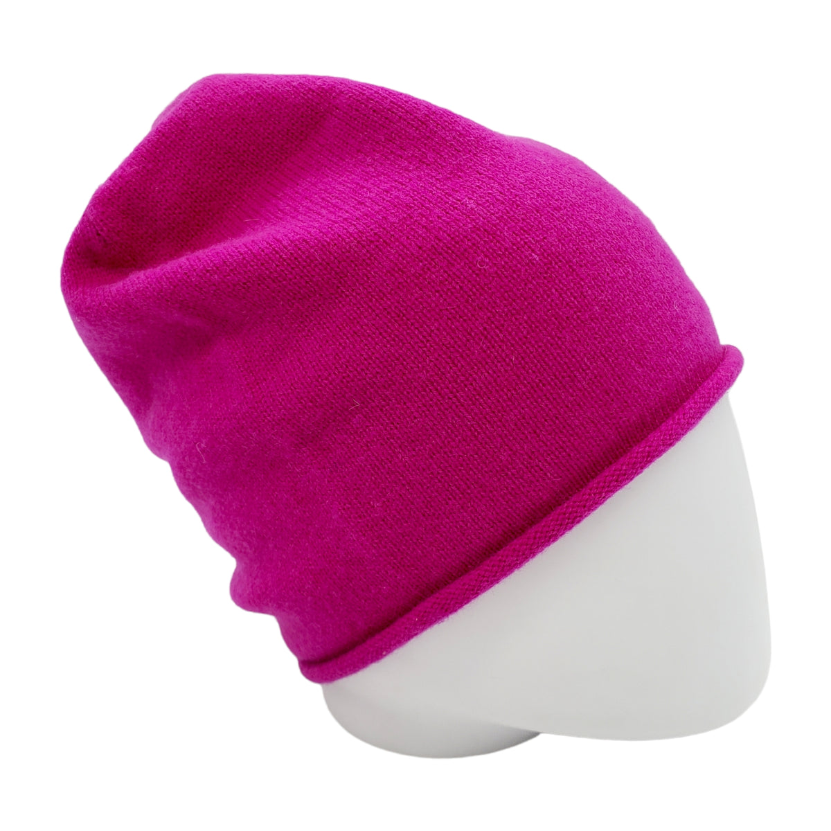 Hush Cerise Pink Cashmere Beanie